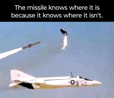 The Missile Knows Where It Is. Original video. The missile knows where it is at all times. It knows this because it knows where it isn't. By subtracting where it is from where it …